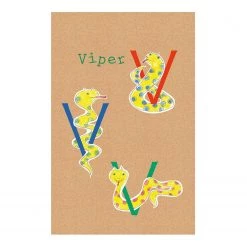 Komar Tableau déco ABC Animal V - Papier - Multicolore