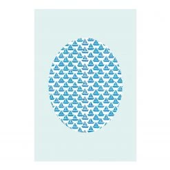 Komar Tableau déco Shelly Patterns IV - Papier - Turquoise / Bleu