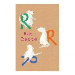 Komar Tableau déco ABC Animal R - Papier - Multicolore