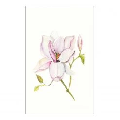 Komar Tableau déco Magnolia Shine - Papier - Rose / Vert