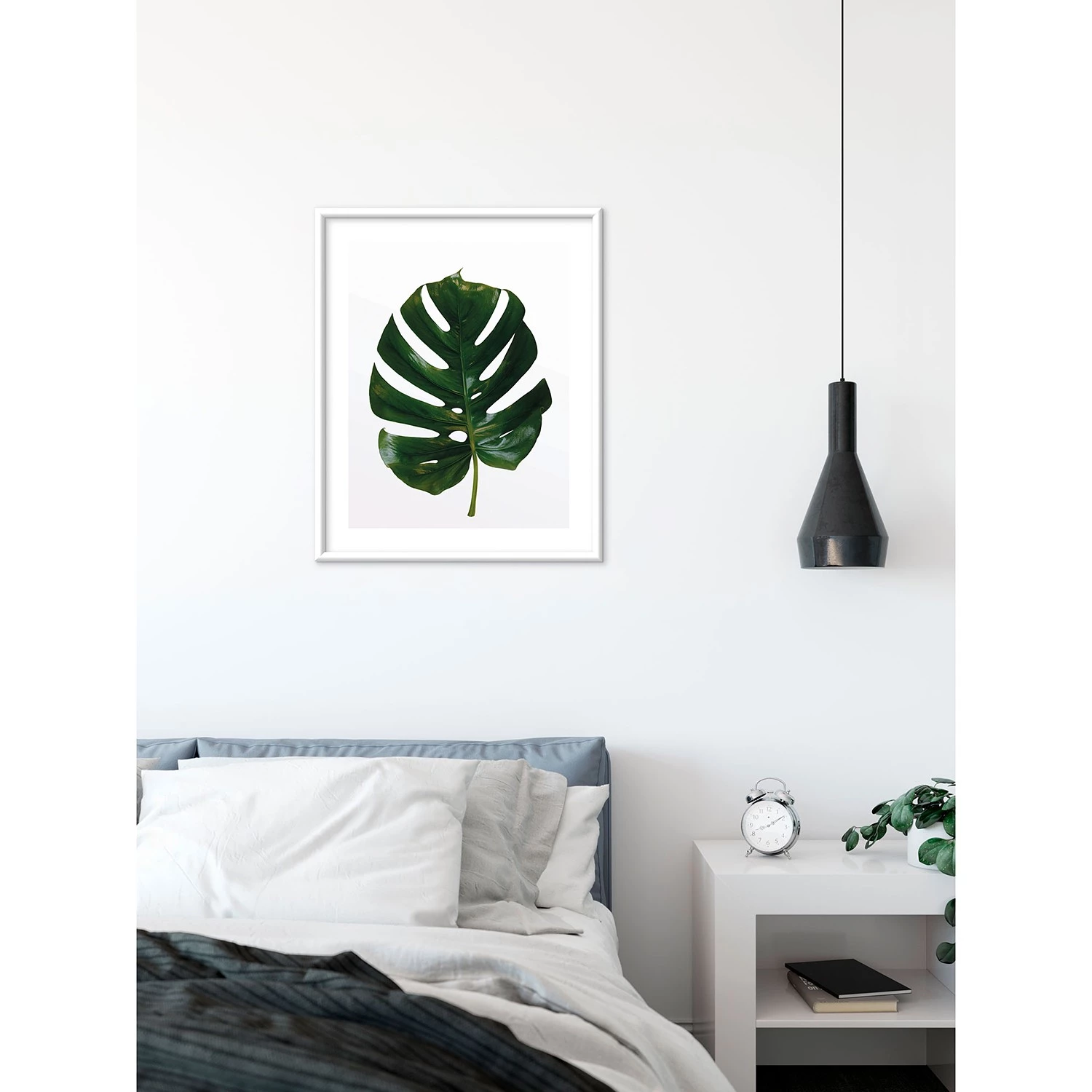 Komar Tableau déco Monstera Leaf - Papier - Vert / Blanc – Image 2