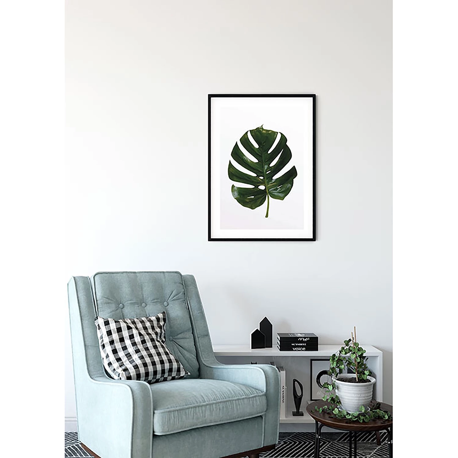 Komar Tableau déco Monstera Leaf - Papier - Vert / Blanc – Image 5
