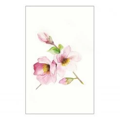 Komar Tableau déco Magnolia Breathe - Papier - Rose / Vert