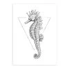 Komar Tableau déco Sea Horse - Papier - Blanc