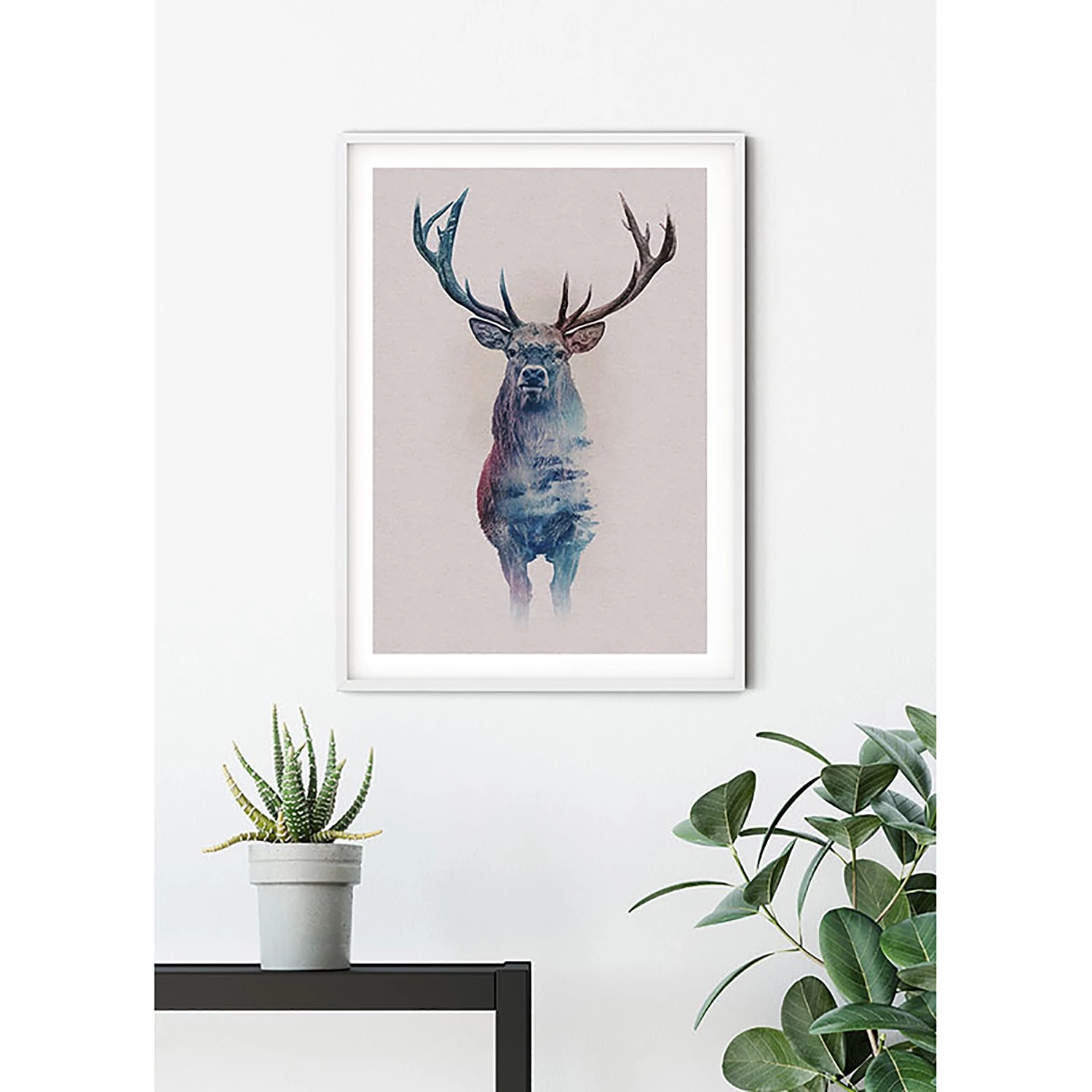 Komar Tableau déco Animals Forest Deer - Papier - Multicolore – Image 3
