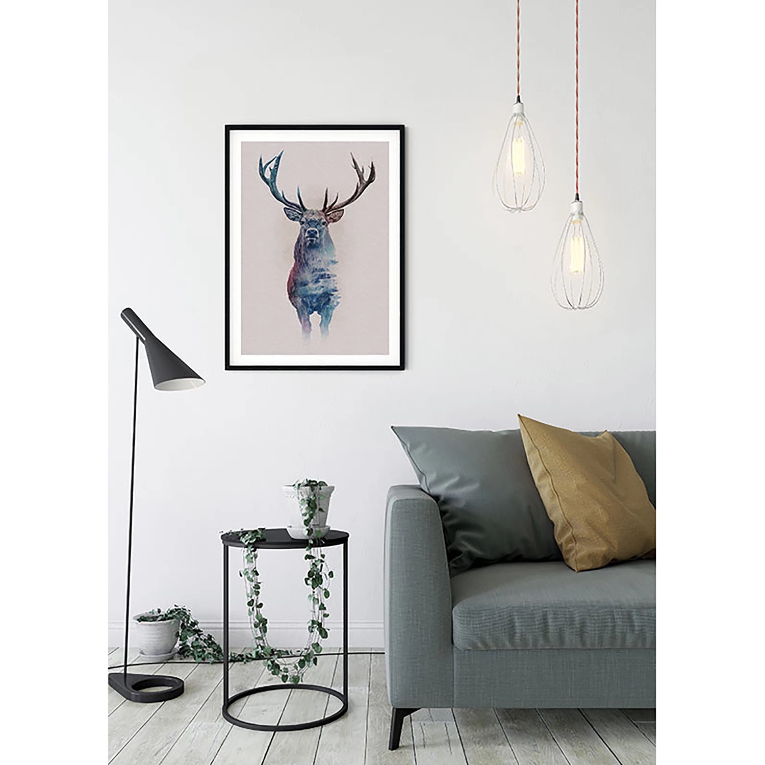 Komar Tableau déco Animals Forest Deer - Papier - Multicolore – Image 4
