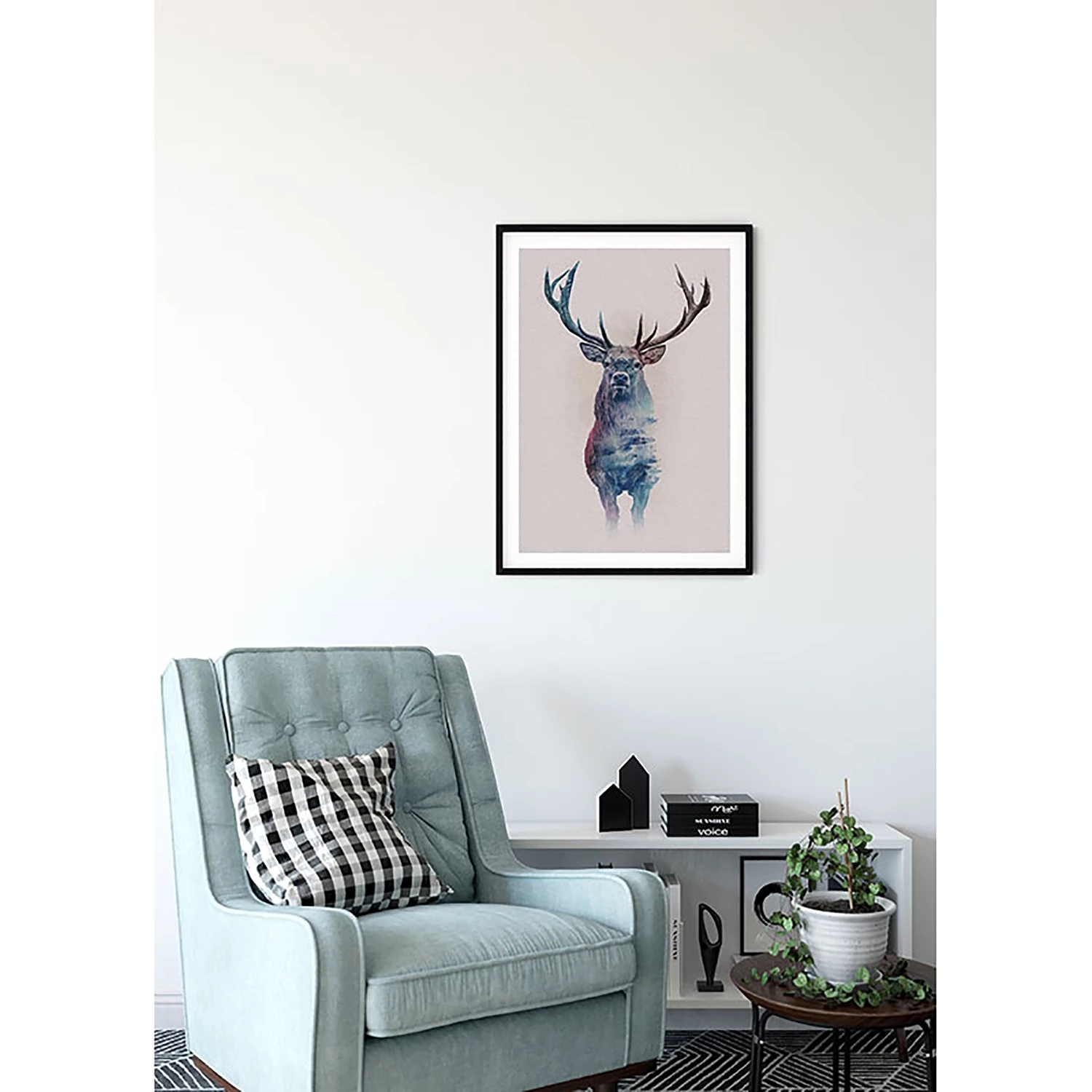 Komar Tableau déco Animals Forest Deer - Papier - Multicolore – Image 5