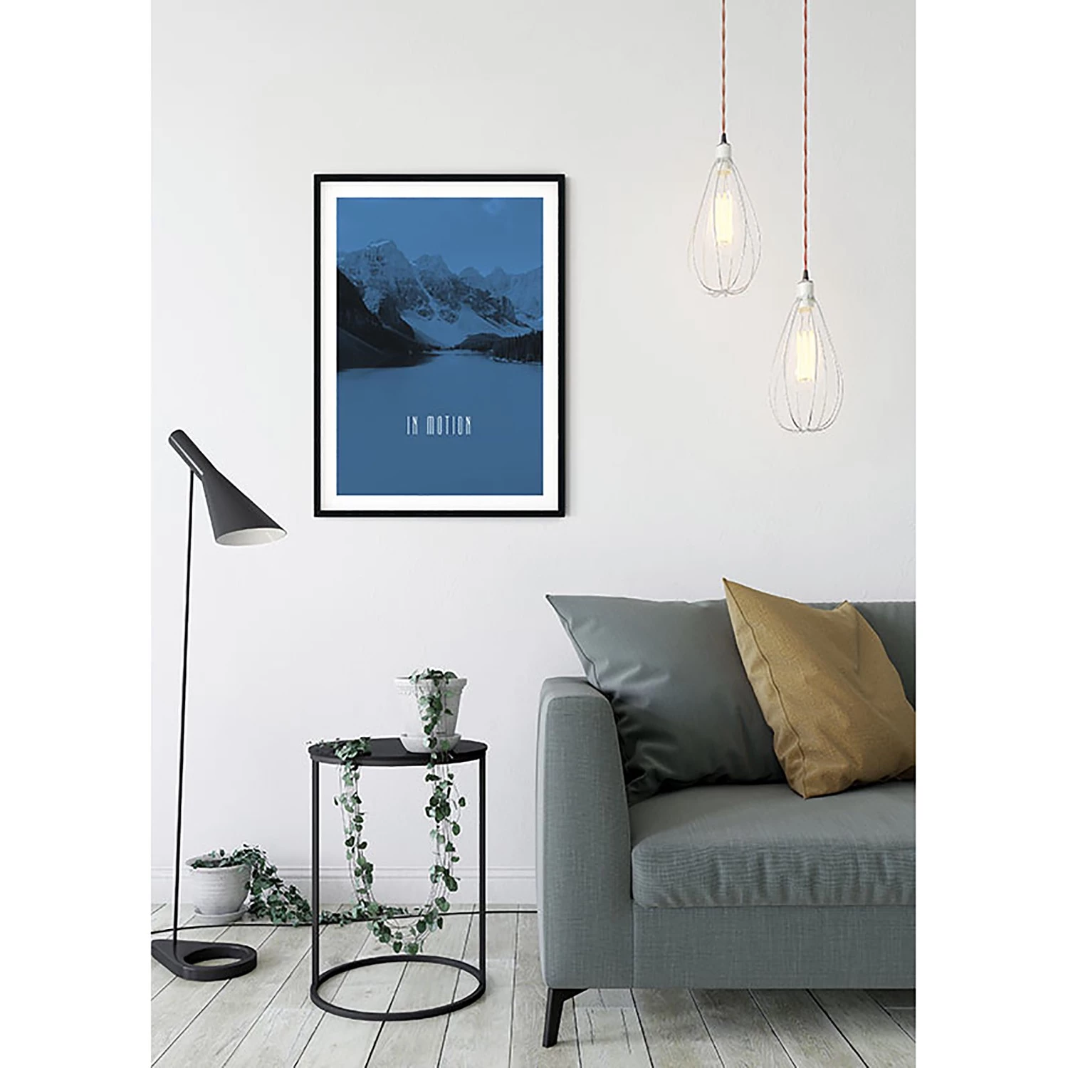 Komar Tableau déco Word Lake In Motion - Papier - Bleu – Image 4