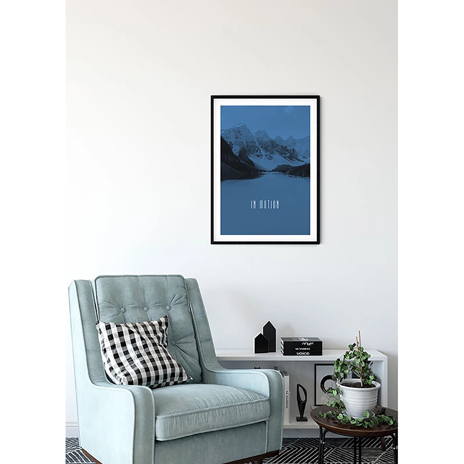 Komar Tableau déco Word Lake In Motion - Papier - Bleu – Image 5