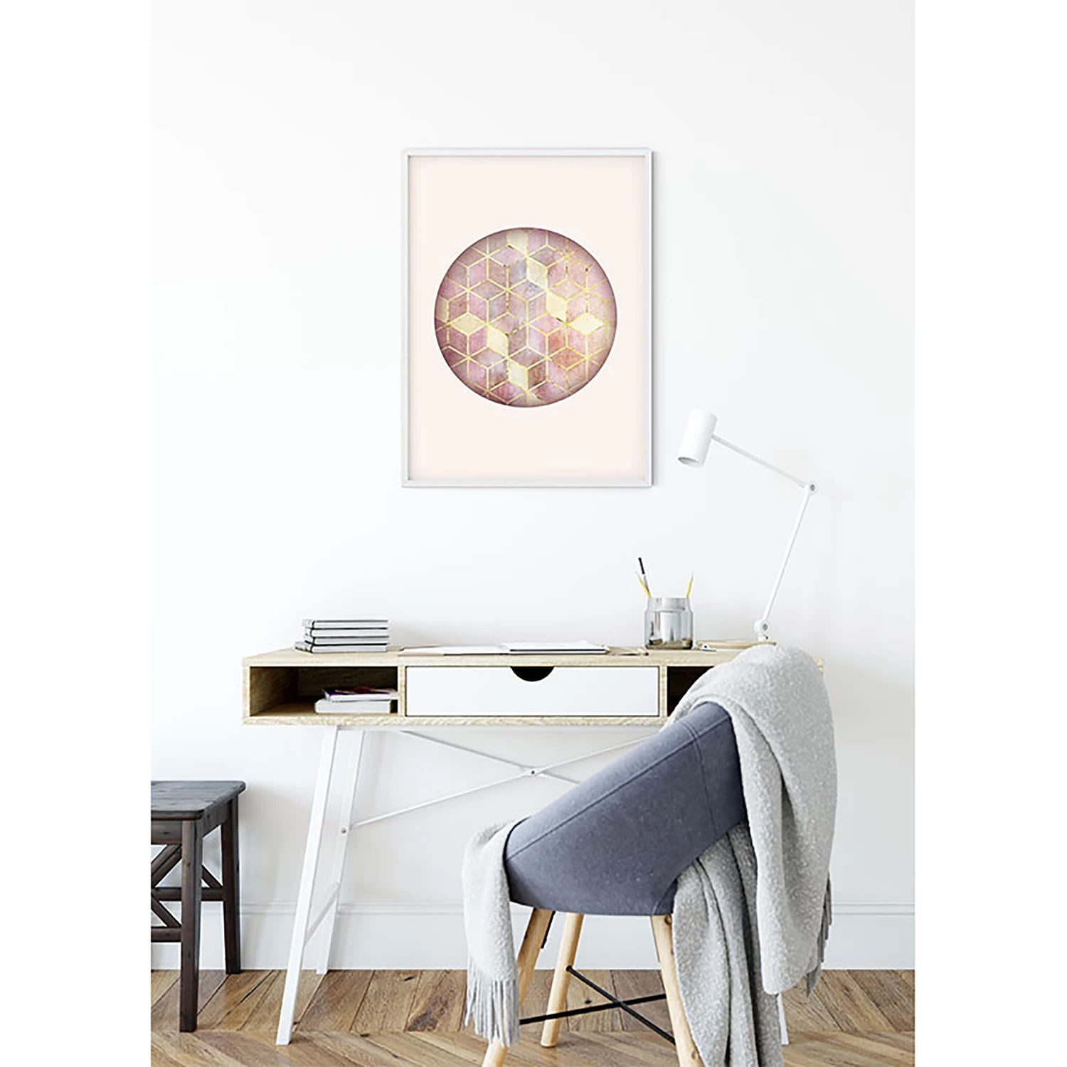 Komar Tableau déco Mosaik Circle - Papier - Rouge – Image 2