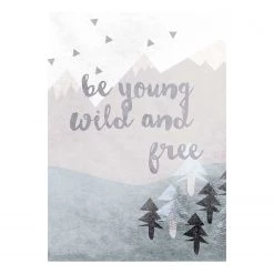 Komar Tableau déco Wild and Free - Papier - Multicolore