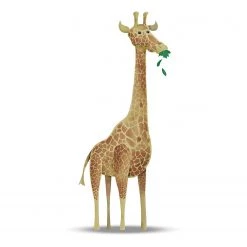 Komar Tableau déco Animal Giraffe - Papier - Blanc / Marron