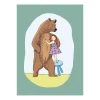 Komar Tableau déco Lili et l’ours - Papier - Multicolore