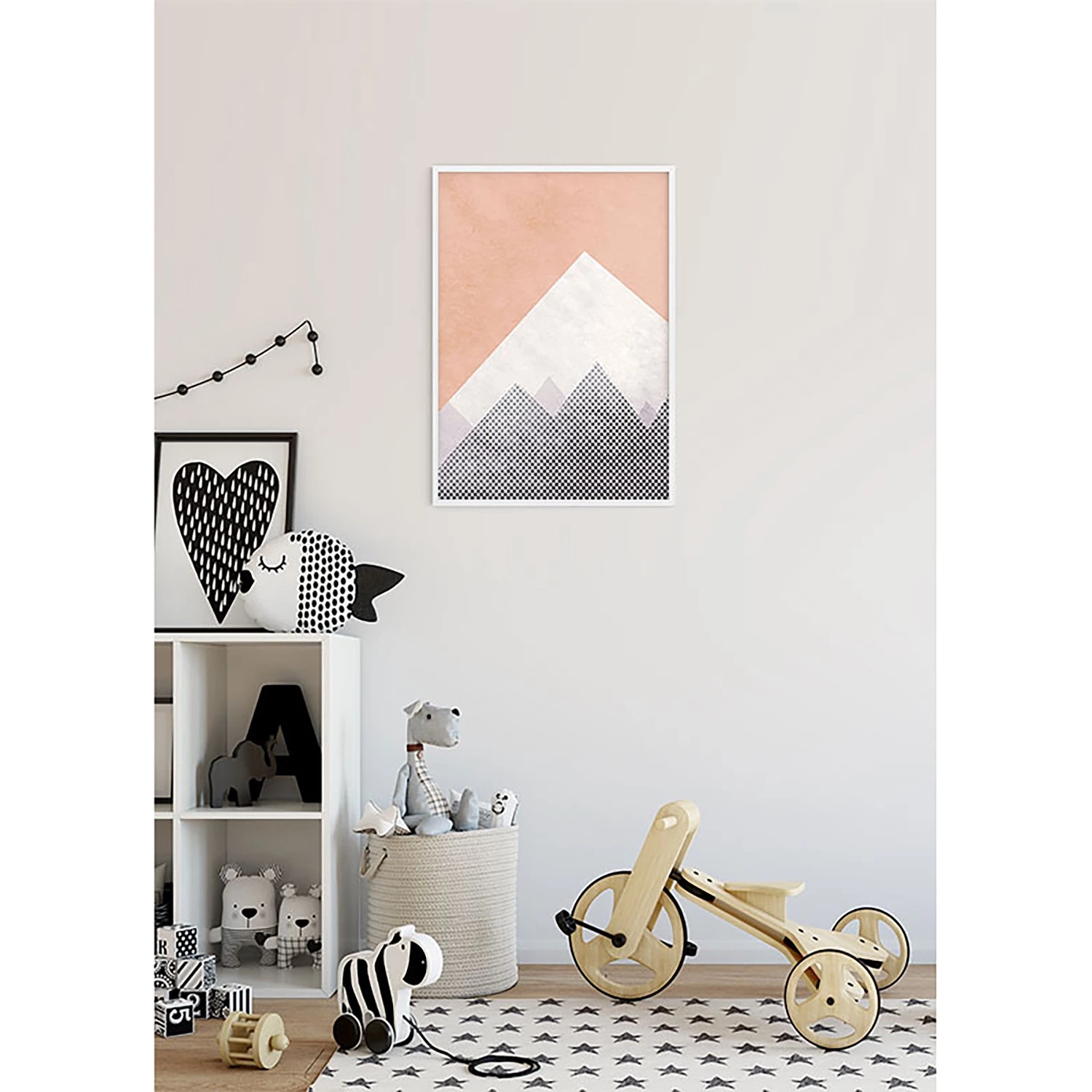 Komar Tableau déco Wild and Free Mountain - Papier - Orange / Blanc – Image 3