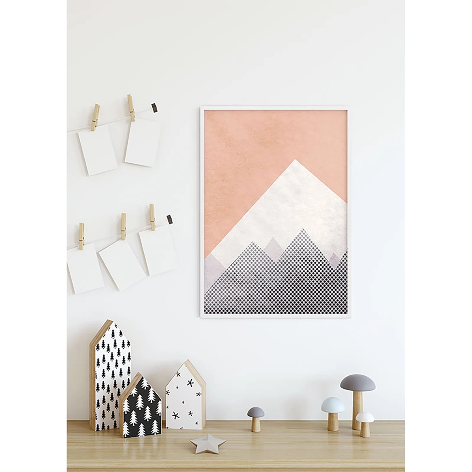 Komar Tableau déco Wild and Free Mountain - Papier - Orange / Blanc – Image 5