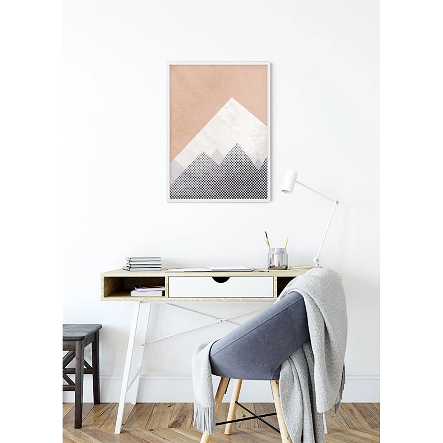 Komar Tableau déco Wild and Free Mountain - Papier - Orange / Blanc – Image 6