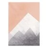Komar Tableau déco Wild and Free Mountain - Papier - Orange / Blanc