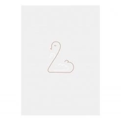 Komar Tableau déco Baby Welcome - Papier - Marron / Blanc