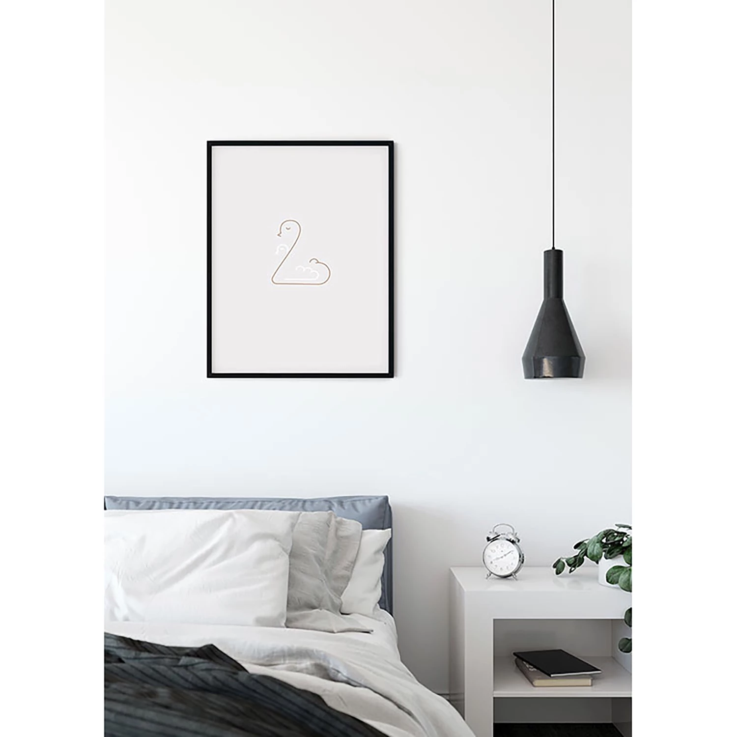 Komar Tableau déco Baby Welcome - Papier - Marron / Blanc – Image 3