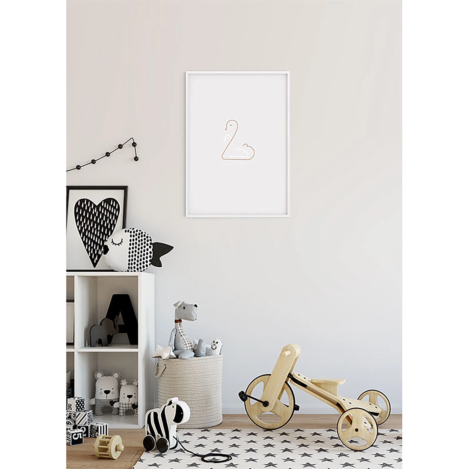 Komar Tableau déco Baby Welcome - Papier - Marron / Blanc – Image 4