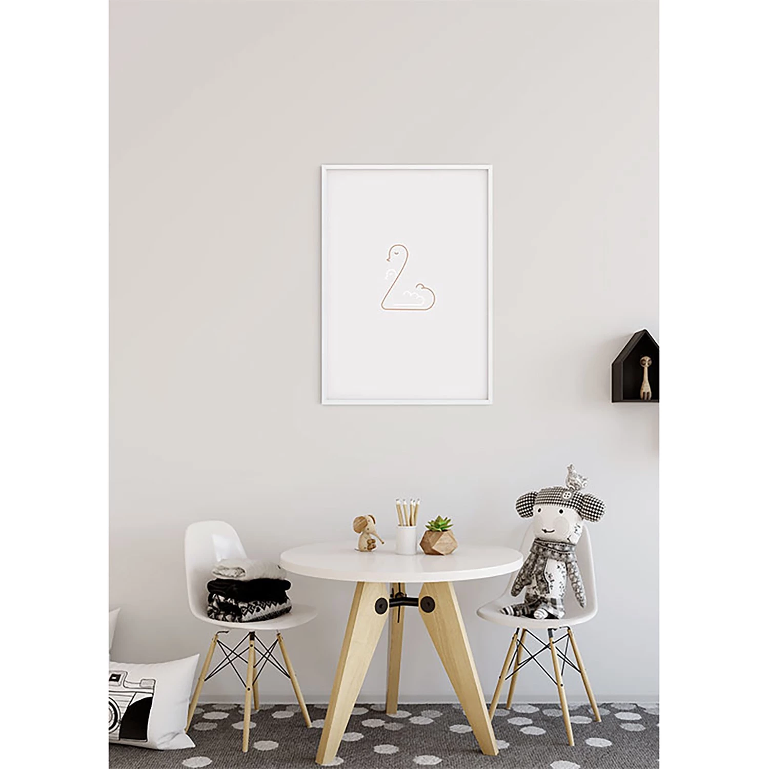 Komar Tableau déco Baby Welcome - Papier - Marron / Blanc – Image 5