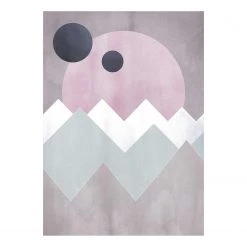 Komar Tableau déco Sunrise Spring - Papier - Gris clair