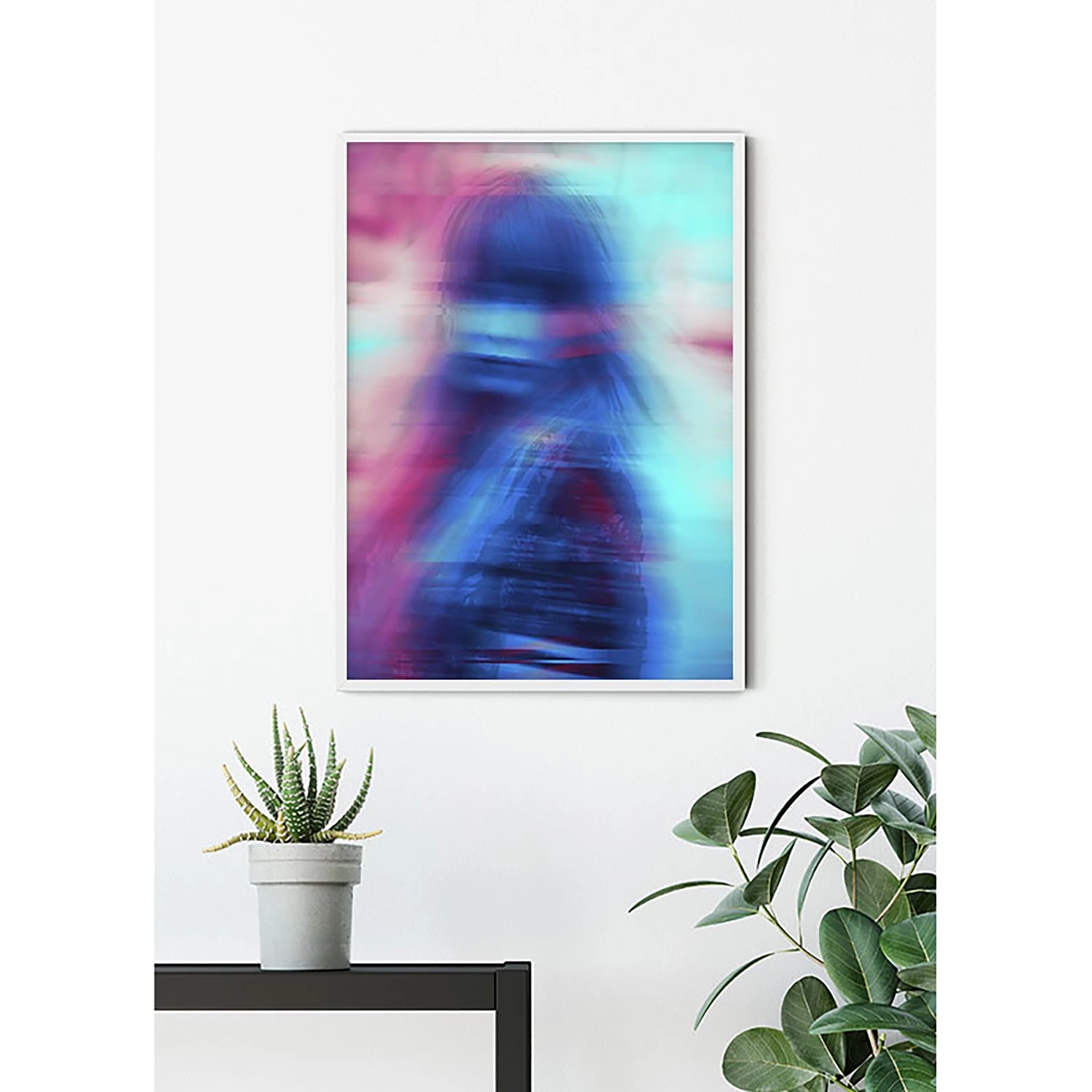 Komar Tableau déco Neon Girl - Papier - Multicolore – Image 6