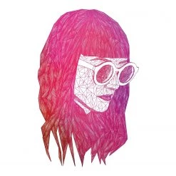 Komar Tableau déco Grid - Papier - Rose