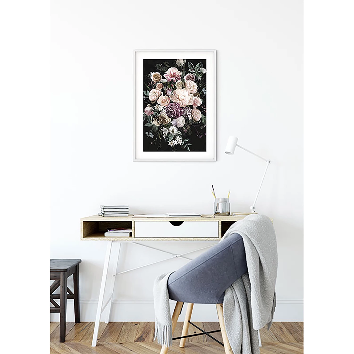 Komar Tableau déco Charming Bouquet - Papier - Multicolore – Image 7