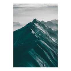 Komar Tableau déco Mountains Tops - Papier - Noir / Blanc