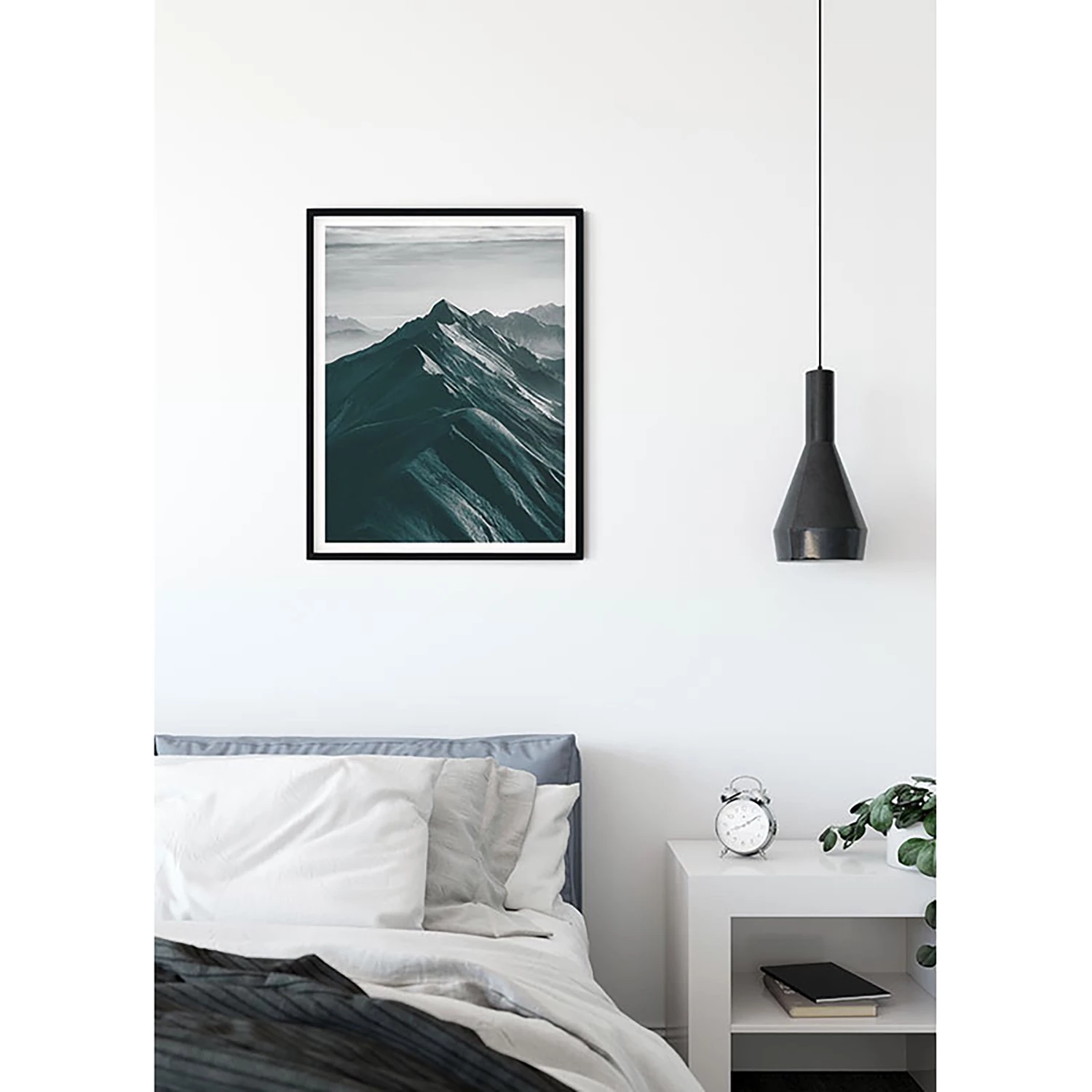 Komar Tableau déco Mountains Tops - Papier - Noir / Blanc – Image 3