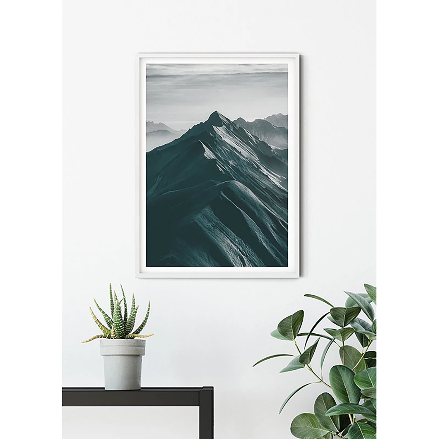 Komar Tableau déco Mountains Tops - Papier - Noir / Blanc – Image 6