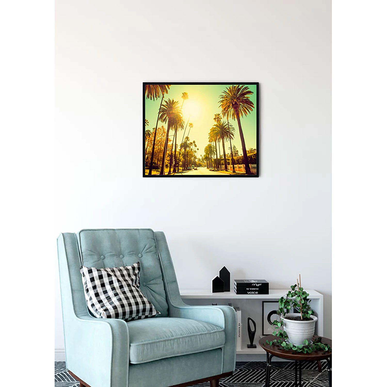 Komar Tableau déco Palm Alley - Papier - Multicolore – Image 4