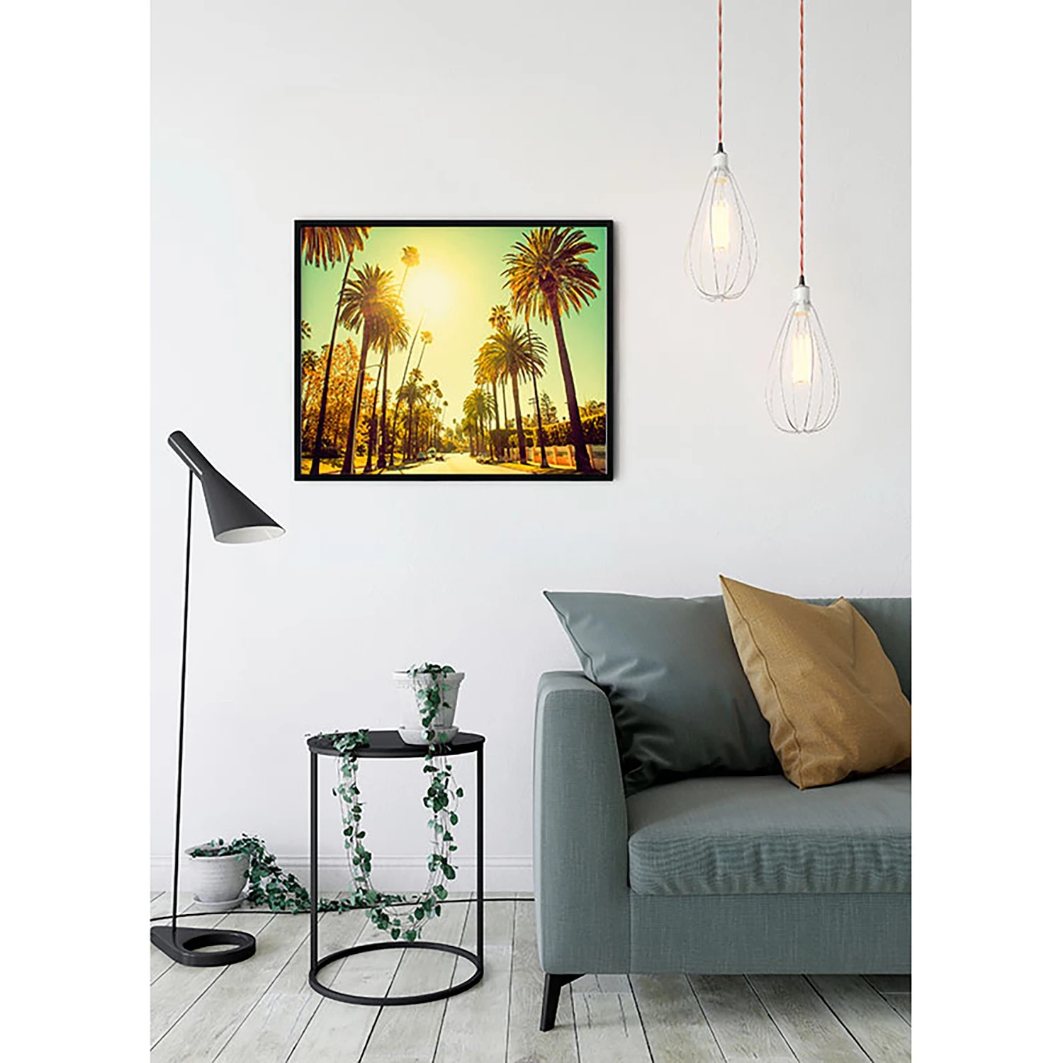 Komar Tableau déco Palm Alley - Papier - Multicolore – Image 5