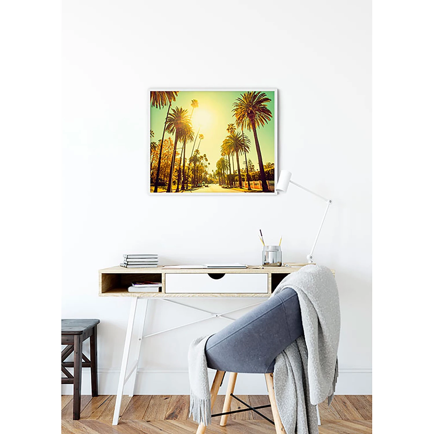 Komar Tableau déco Palm Alley - Papier - Multicolore – Image 7