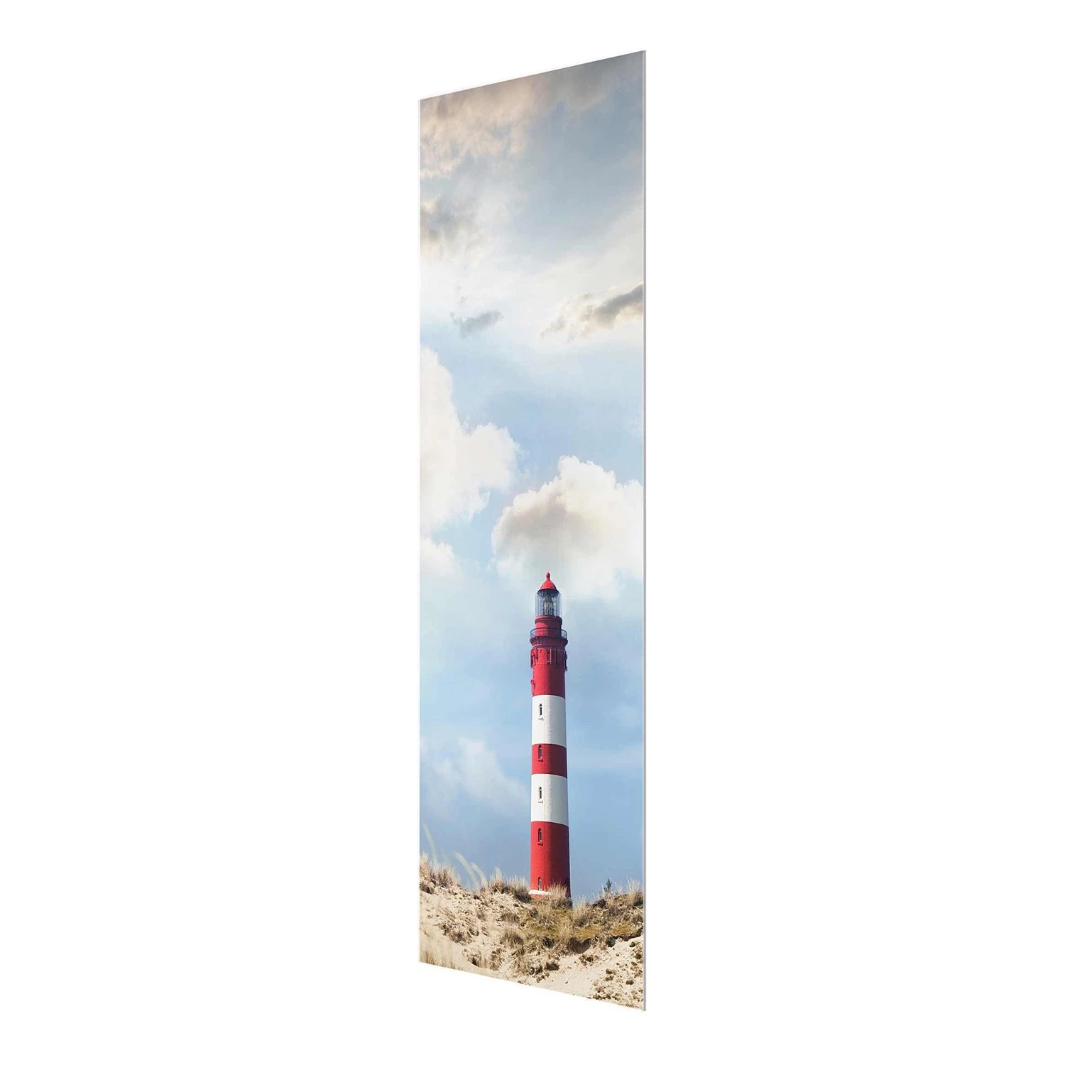 Bilderwelten Tableau en verre Phare dans les dunes - Bleu - 50 x 125 x 0,4 cm - 50 x 125 cm – Image 3