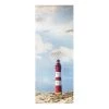 Bilderwelten Tableau en verre Phare dans les dunes - Bleu - 50 x 125 x 0,4 cm - 50 x 125 cm