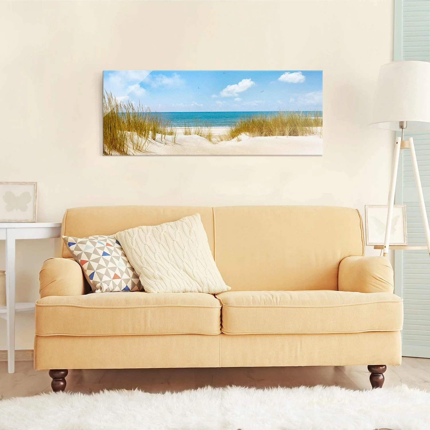 Bilderwelten Tableau en verre En mer du Nord - Beige - 80 x 30 x 0,4 cm - 80 x 30 cm â Image 4