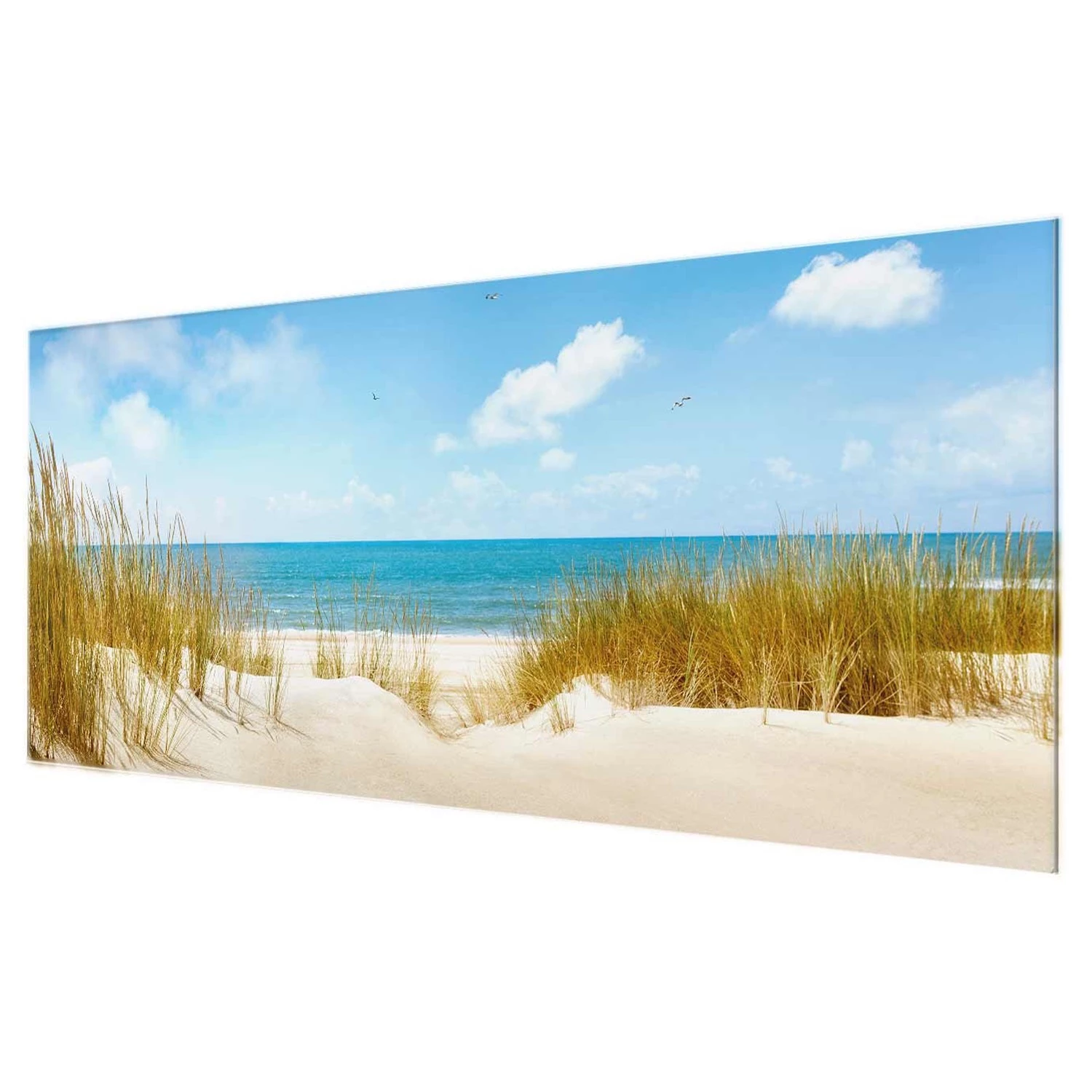 Bilderwelten Tableau en verre En mer du Nord - Beige - 80 x 30 x 0,4 cm - 80 x 30 cm â Image 6
