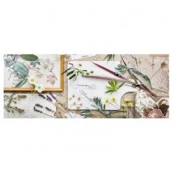 Bilderwelten Tableau en verre Fleurs Vintage - Beige - 125 x 50 x 0,4 cm