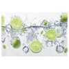 Bilderwelten Tableau en verre Citrons frais - Blanc - 80 x 30 x 0,4 cm - 80 x 30 cm