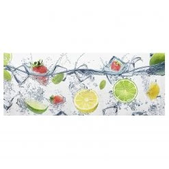 Bilderwelten Tableau en verre Cocktail de fruits - Blanc - 125 x 50 x 0,4 cm - 125 x 50 cm