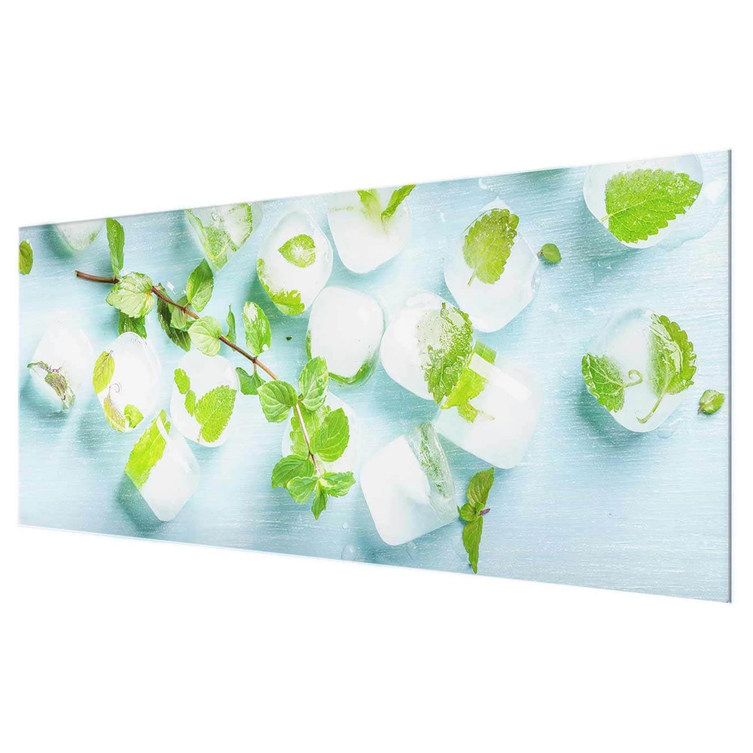 Bilderwelten Tableau en verre Glaçons - Vert - 125 x 50 x 0,4 cm - 125 x 50 cm – Image 6