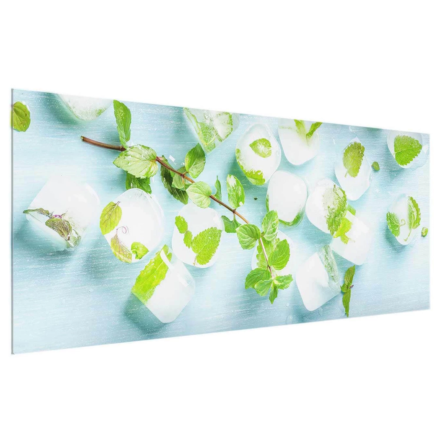 Bilderwelten Tableau en verre Glaçons - Vert - 125 x 50 x 0,4 cm - 125 x 50 cm – Image 7