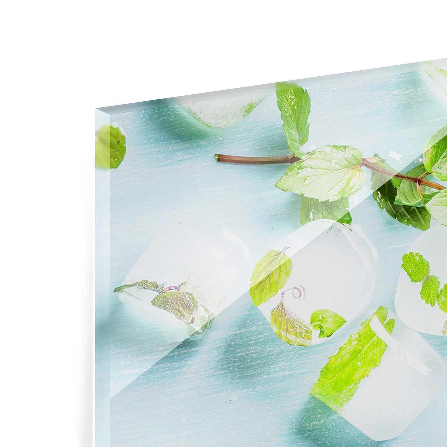 Bilderwelten Tableau en verre Glaçons - Vert - 125 x 50 x 0,4 cm - 125 x 50 cm – Image 8
