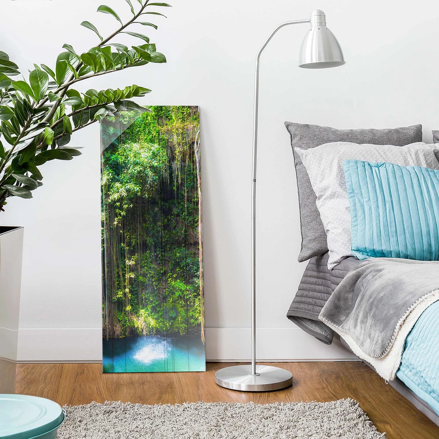 Bilderwelten Tableau en verre Aromates suspendues - Vert - 50 x 125 x 0,4 cm – Image 3