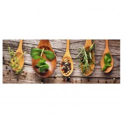 Bilderwelten Tableau en verre Aromates et épices - Marron - 125 x 50 x 0,4 cm - 125 x 50 cm