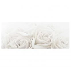 Bilderwelten Tableau en verre Wedding Roses - Blanc - 80 x 30 x 0,4 cm - 80 x 30 cm