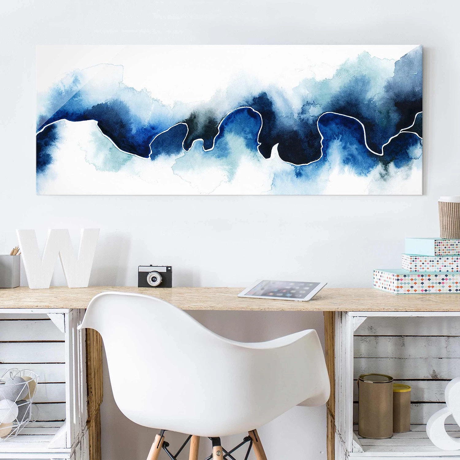 Bilderwelten Tableau en verre Glacier - Blanc - 80 x 30 x 0,4 cm - 80 x 30 cm â Image 2