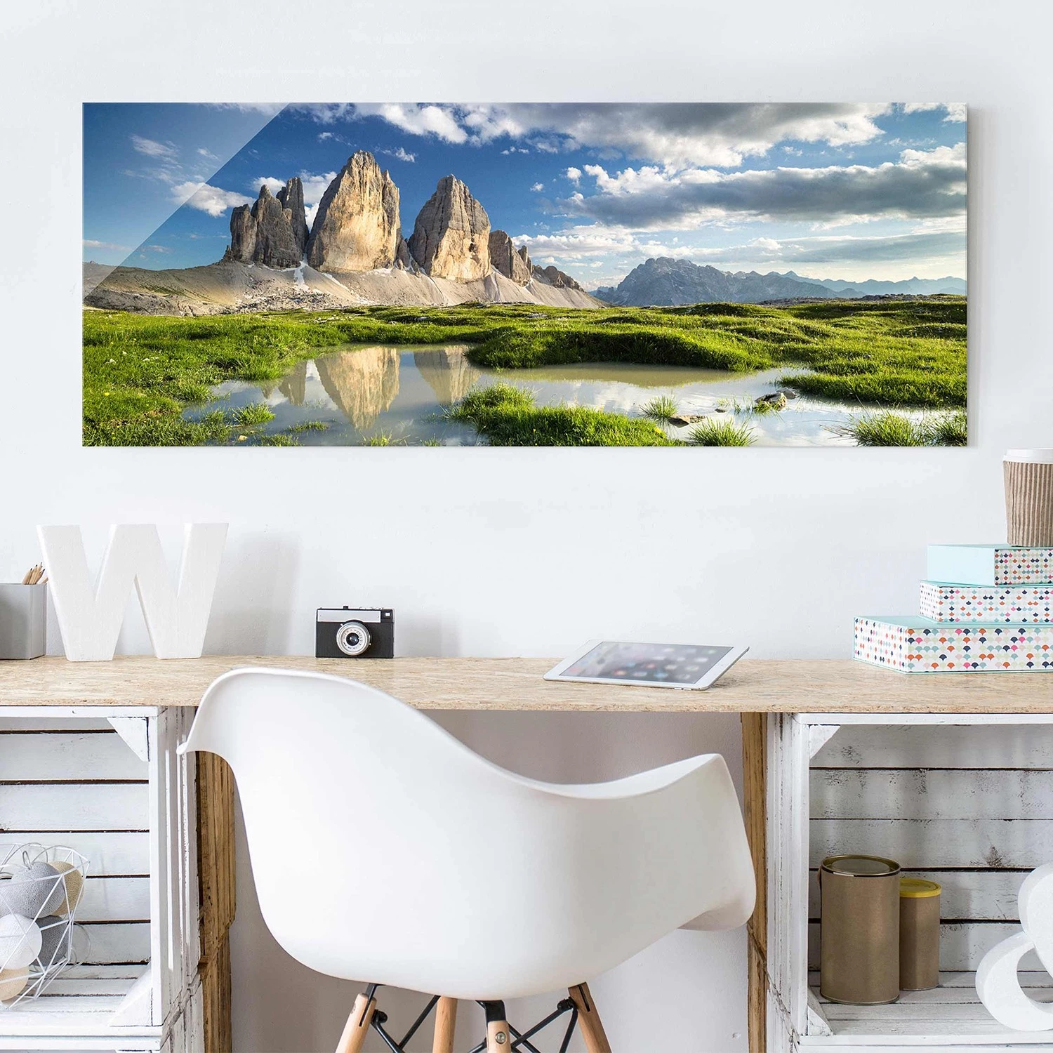 Bilderwelten Tableau en verre Tyrol - Vert - 125 x 50 x 0,4 cm - 125 x 50 cm â Image 2